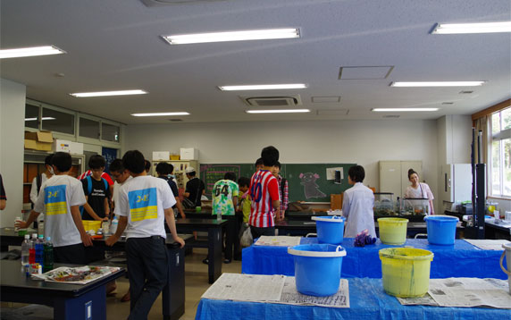 科学部／文化祭での発表の様子①